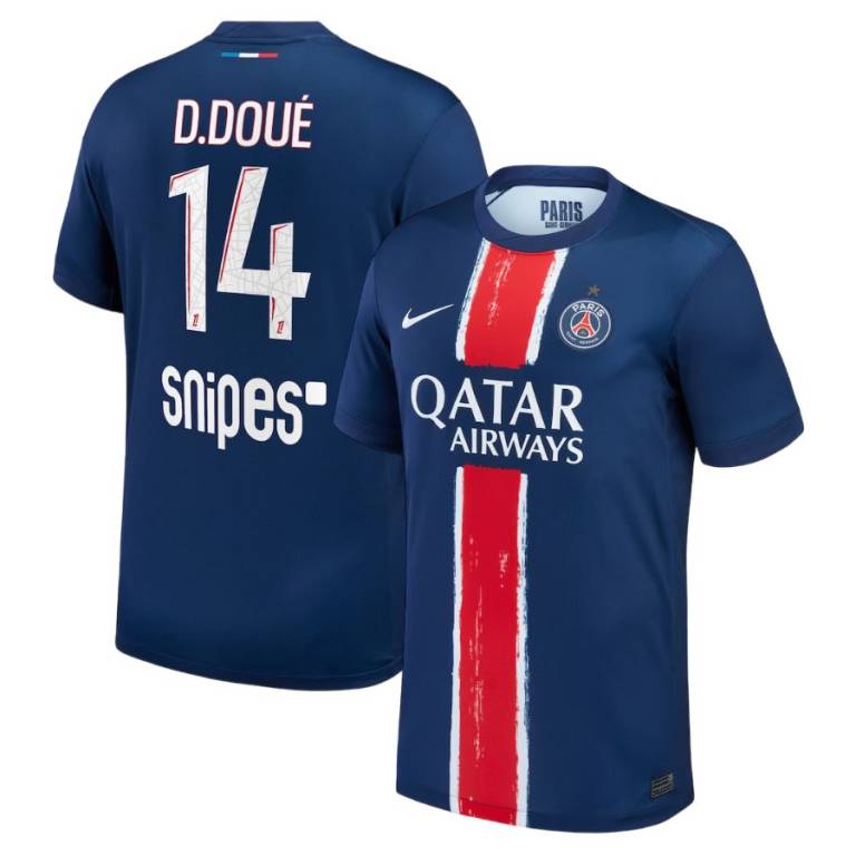 Maillot PSG Domicile 2024 2025 Désiré Doué 1 Étoile