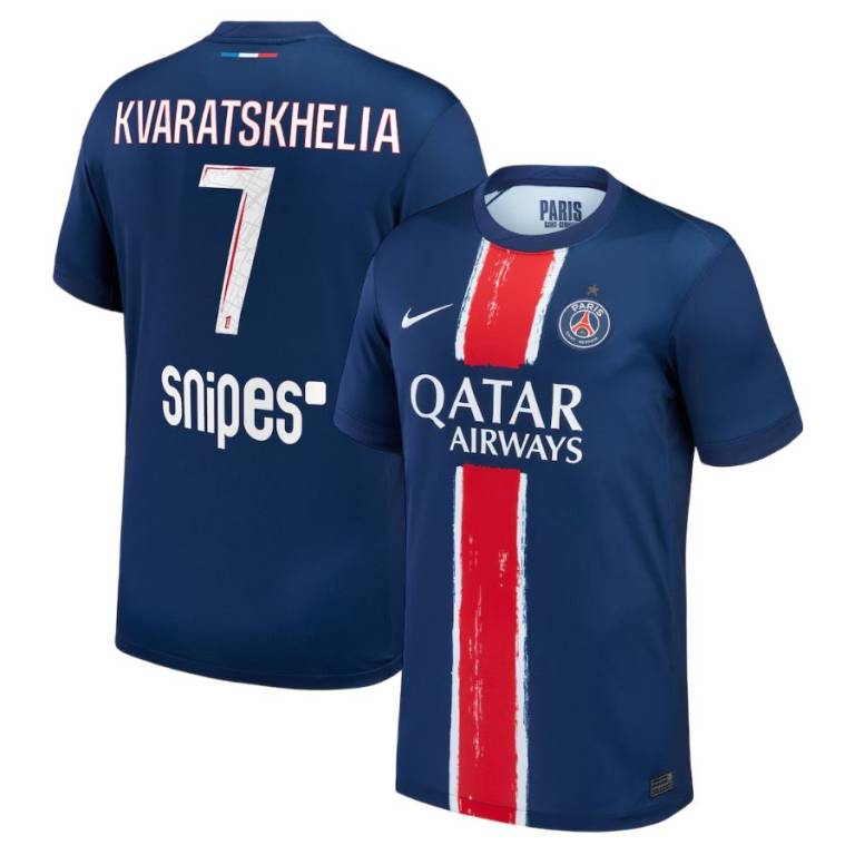 Maillot PSG Domicile 2024 2025 Kvaratskhelia 1 Étoile